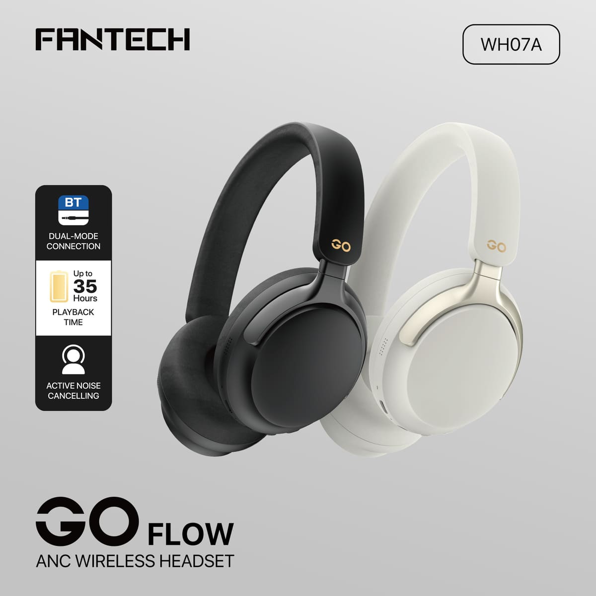 Audífonos Inalámbricos Fantech WH07A GO Flow Black